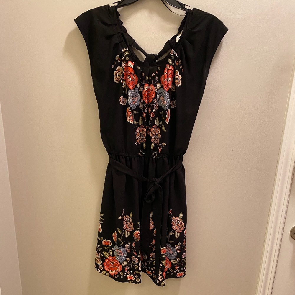 Black and Floral Dress
